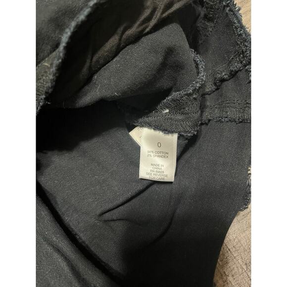 LOGO by Lori Goldstein Women’s Denim Vest with Fray Details, Black,  Size 0 - Picture 6 of 8